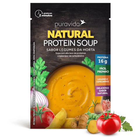 NATURAL PROTEIN SOUP - VEGANO, LEGUMES DA HORTA, ALTO TEOR DE PROTEÍNA